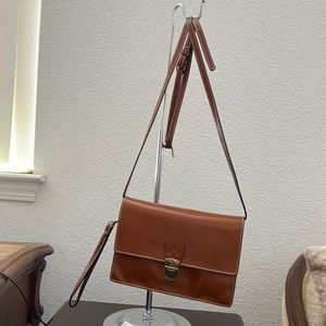 Patricia Nash EUC brown leather crossbody purse with dust bag